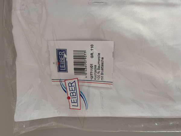 Kochjacke mit Brusttasche Größe 110