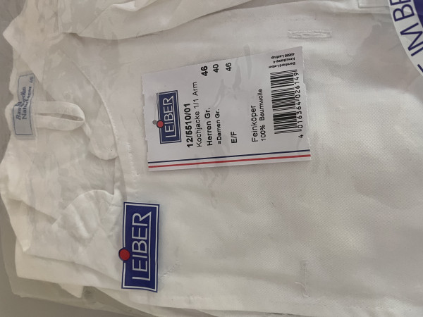 Kochjacke Damen Größe 40 Herren Größe 46